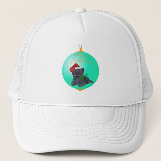 Cairn Terrier Kerstversiering Trucker Pet (Voorkant)