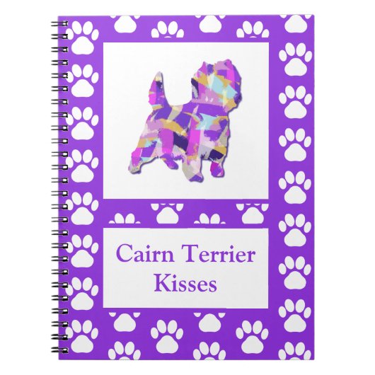 Cairn Terrier Kisses Leuke Hond Silhouet PPY&B Notitieboek (Voorkant)
