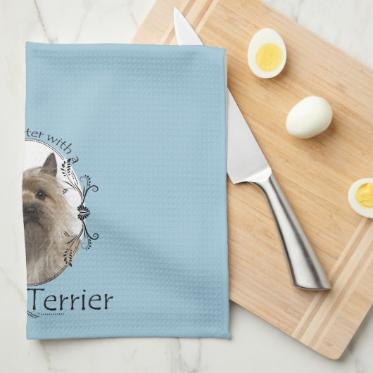Cairn Terrier Kitchen Towel Theedoek (Quarter Fold)