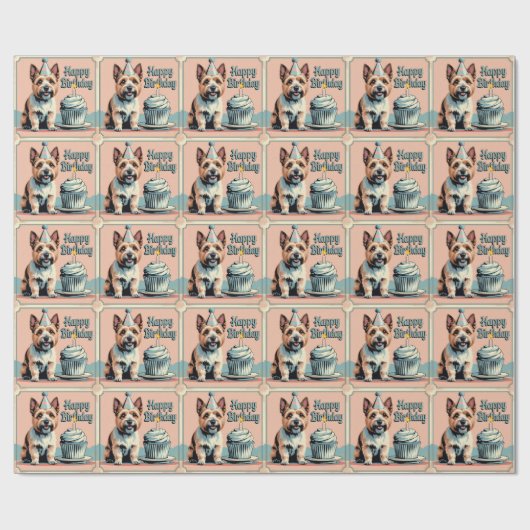 Cairn Terrier kleurrijk Cadeaupapier (Vlak)