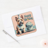 Cairn Terrier kleurrijk Vierkante Sticker (Envelop)