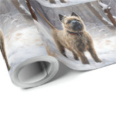 Cairn Terrier Laat het sneeuwen Kerstmis Cadeaupapier (Rol Hoek)