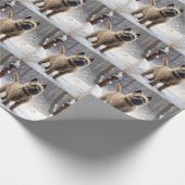 Cairn Terrier Laat het sneeuwen Kerstmis Cadeaupapier (Hoek)