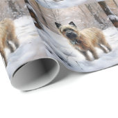Cairn Terrier Laat het sneeuwen Kerstmis Cadeaupapier (Rol Hoek)