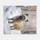 Cairn Terrier Laat het sneeuwen Kerstmis Fleece Deken (Voorkant (Horizontaal))