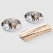 Cairn Terrier Laat het sneeuwen Kerstmis Handwaaier (Niet-gemonteerd)