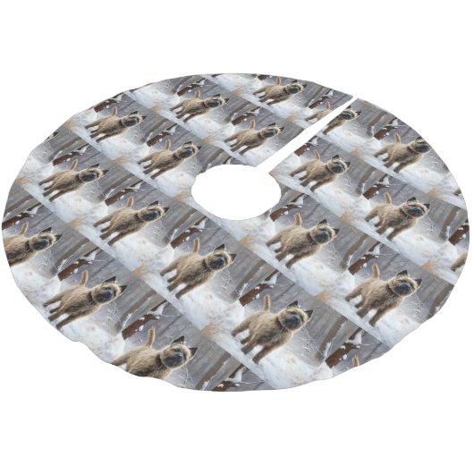 Cairn Terrier Laat het sneeuwen Kerstmis Kerstboom Rok (Gekanteld)