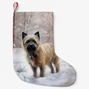 Cairn Terrier Laat het sneeuwen Kerstmis Kleine Kerstsok
