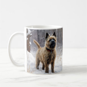 Cairn Terrier Laat het sneeuwen Kerstmis Koffiemok