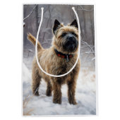 Cairn Terrier Laat het sneeuwen Kerstmis Medium Cadeauzakje (Voorkant)