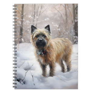 Cairn Terrier Laat het sneeuwen Kerstmis Notitieboek