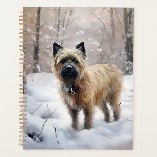 Cairn Terrier Laat het sneeuwen Kerstmis Planner (Voorkant)