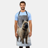 Cairn Terrier Laat het sneeuwen Kerstmis Schort (Gedragen)