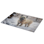 Cairn Terrier Laat het sneeuwen Kerstmis Snijplank (Hoek)