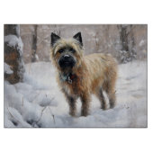 Cairn Terrier Laat het sneeuwen Kerstmis Snijplank (Voorkant)
