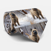 Cairn Terrier Laat het sneeuwen Kerstmis Stropdas (Opgerold)