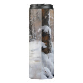 Cairn Terrier Laat het Sneeuwen Kerstmis Thermosbeker (Achterkant)