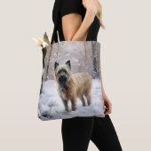 Cairn Terrier Laat het sneeuwen Kerstmis Tote Bag (Dichtbij)