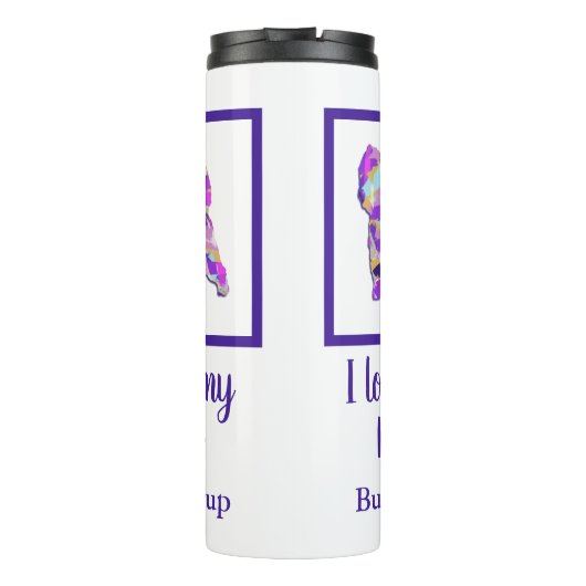 Cairn Terrier Leuke Hond Silhouet PPY&B Thermosbeker (Achterkant)