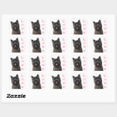Cairn Terrier Liefde Puppy Hond Moeder Bont Mama C Vierkante Sticker (Vel)