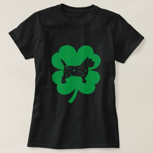 Cairn Terrier Lover Irish Shamrock Leaf St Patric T-shirt (Design voorkant)
