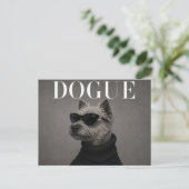 Cairn Terrier Luxe Mode Editorial Briefkaart (Staand voorkant)