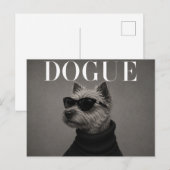 Cairn Terrier Luxe Mode Editorial Briefkaart (Voorkant / Achterkant)