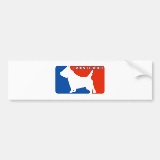 Cairn Terrier Major League Dog Bumpersticker (Voorkant)