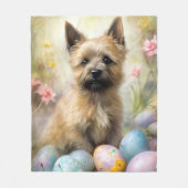 Cairn Terrier met paaseieren Vakantie Fleece Deken (Voorkant)