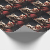 Cairn Terrier met Sinterklaas Feestelijke Kerstmis Cadeaupapier (Hoek)