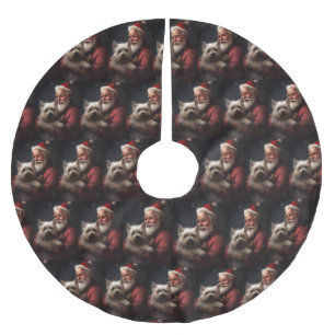 Cairn Terrier met Sinterklaas Feestelijke Kerstmis Kerstboom Rok