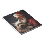 Cairn Terrier met Sinterklaas Feestelijke Kerstmis Notitieblok (Schuin)