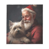 Cairn Terrier met Sinterklaas Feestelijke Kerstmis Notitieblok (Voorkant)