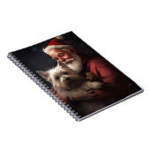 Cairn Terrier met Sinterklaas Feestelijke Kerstmis Notitieboek (Rechterzijde)