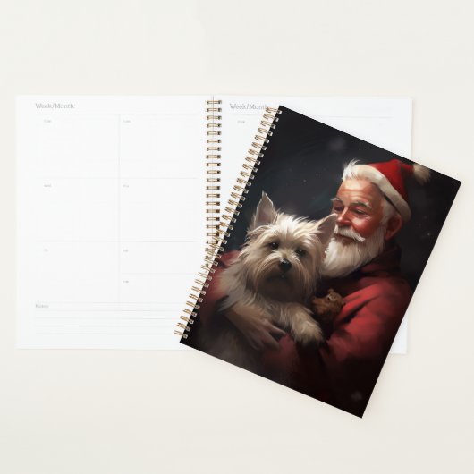 Cairn Terrier met Sinterklaas Festive Kerstmis Planner (Display)