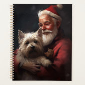 Cairn Terrier met Sinterklaas Festive Kerstmis Planner (Voorkant)