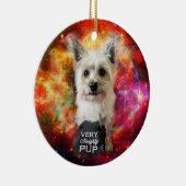 Cairn Terrier Naughty Dog kerstversiering Keramisch Ornament (Rechts)