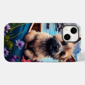 Cairn Terrier op een peddel: Een landschappelijk a Case-Mate iPhone Case (Achterkant (horizontaal))