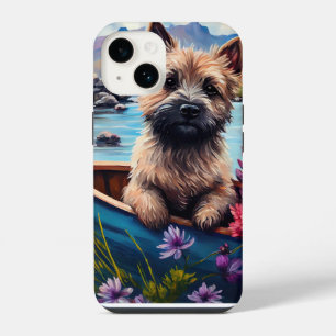 Cairn Terrier op een peddel: Een landschappelijk a iPhone 14 Hoesje