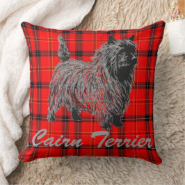 Cairn Terrier op Plaid Kussen