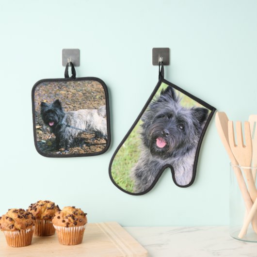 Cairn Terrier Ovenwant & Pannenlap Set (Insitu(Ophanging))