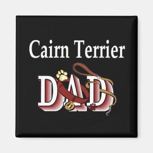 cairn terrier papa Magnet (Voorkant)