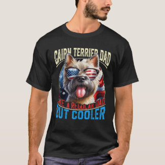 Cairn Terrier-papa, net als een gewone papa maar c T-shirt