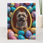 Cairn Terrier Pasen Eieren Kaart (Voorkant)