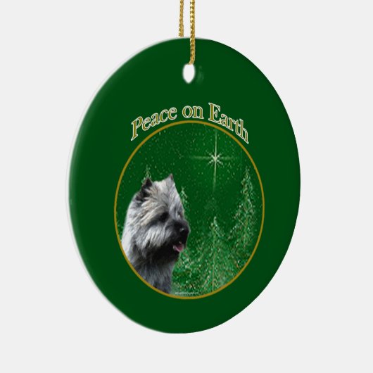 Cairn Terrier Peace Keramisch Ornament (Rechts)