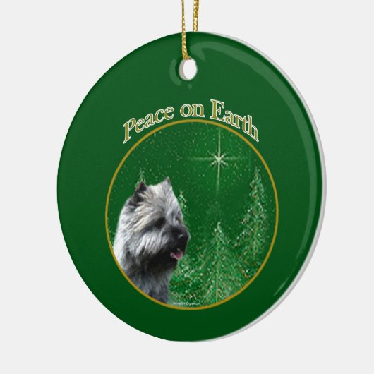 Cairn Terrier Peace Keramisch Ornament (Links)