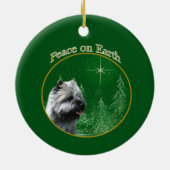 Cairn Terrier Peace Keramisch Ornament (Achterkant)