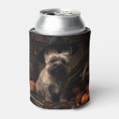 Cairn Terrier pompoenen Halloween eng Blikjeskoeler (Blikje Voorkant)