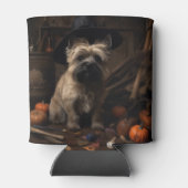 Cairn Terrier pompoenen Halloween eng Blikjeskoeler (Achterkant)