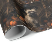 Cairn Terrier pompoenen Halloween eng Cadeaupapier (Rol Hoek)